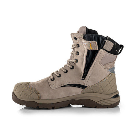 Buckbootz BLASTZSTN Tradez High Leg Lace/Zip Boot, Stone