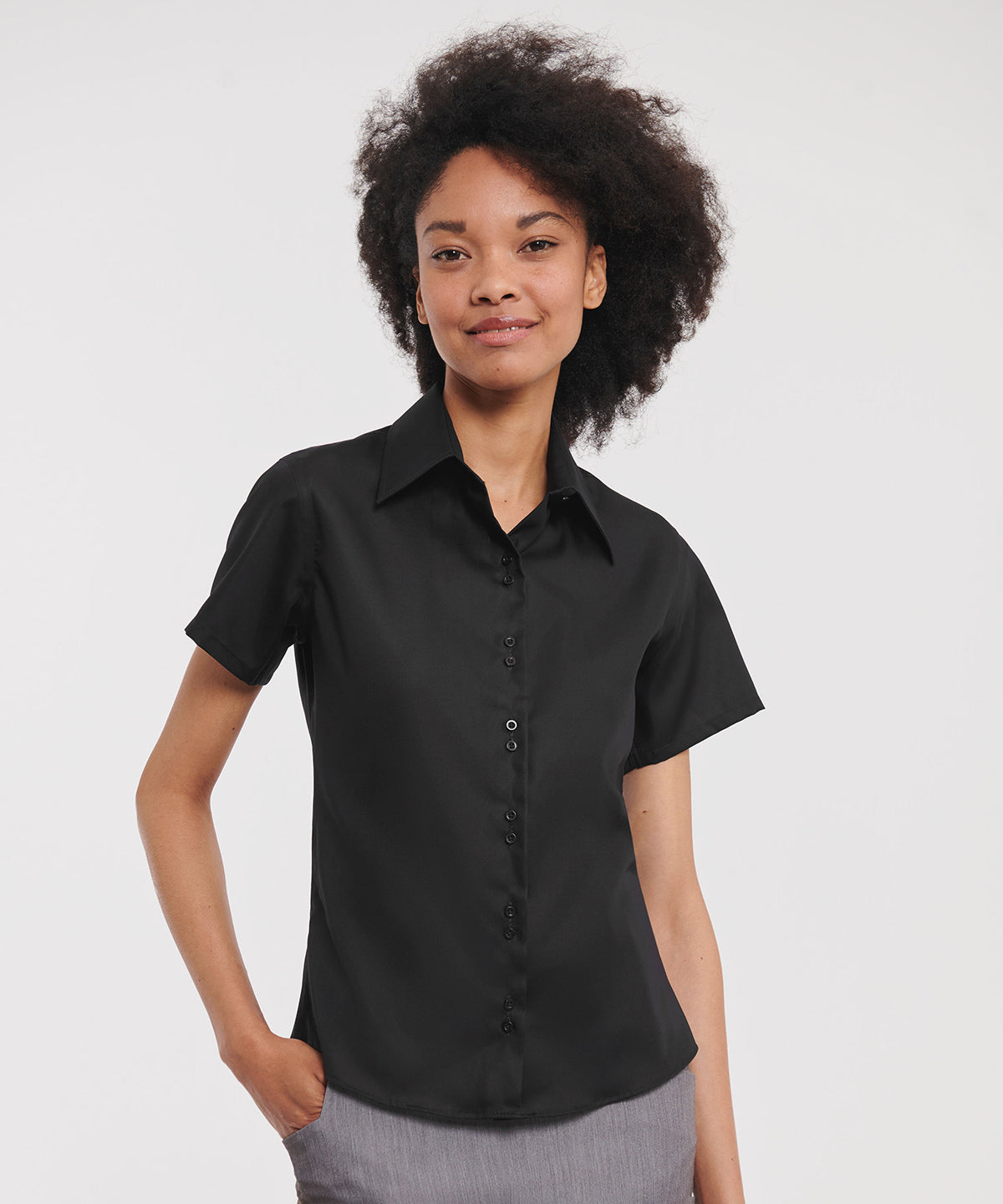 J957F Women's short sleeve ultimate non-iron shirt