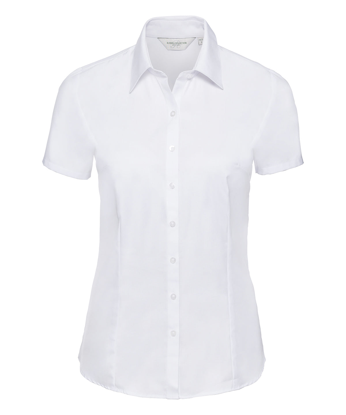 J963F Women's short sleeve herringbone shirt